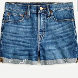J Crew High-rise denim short in faded indigo